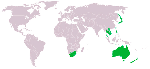Asia Pacific map
